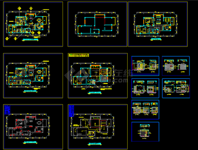 张氏住宅室内装修CAD平面施工图设计解析